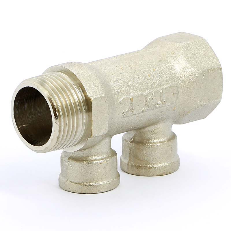 Коллектор НВ 1" никелированный TIEMME 2 выхода 1/2"В 36мм 1910082 - Вид №2