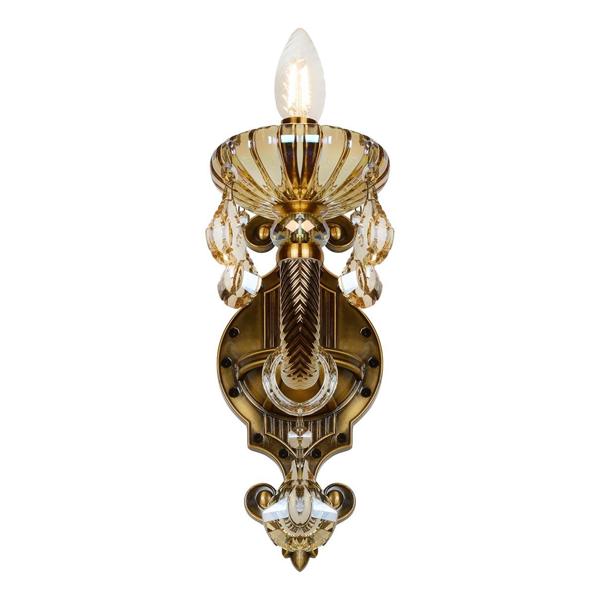 Бра с подвесками бронзовое Asia 81069-1 BR ILAMP СВЕЧА 00-3949099 Бронза  - Вид №1