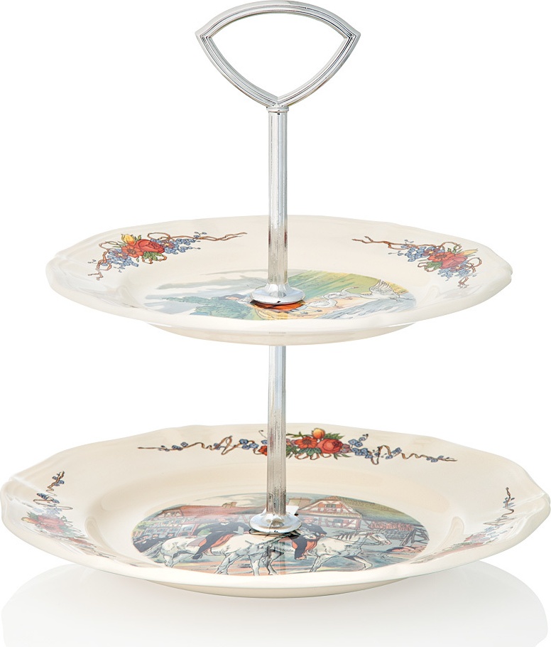 10535826 Niderviller Этажерка двухъярусная 28,5см "Обернэ" Фаянс 