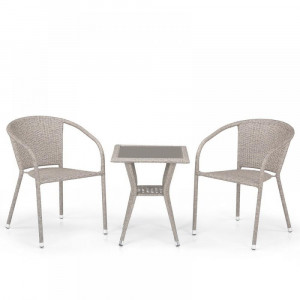 T25C/Y137C-W85 Latte 2Pcs Комплект плетеной мебели T25C/Y137C-W85 Latte (2+1) Afina