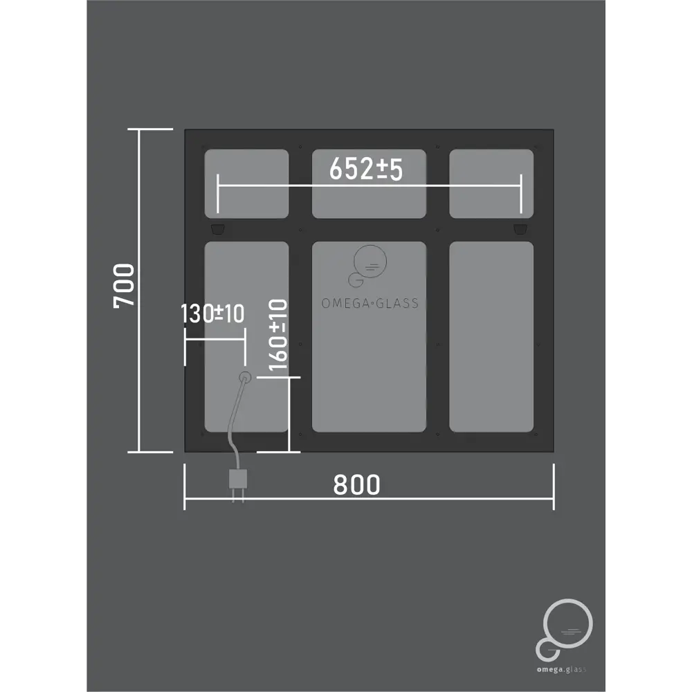 Зеркало с LED-подсветкой OMEGA GLASS Нант - умное освещение для ванной 82756871 STLM-0035551 - Вид №7