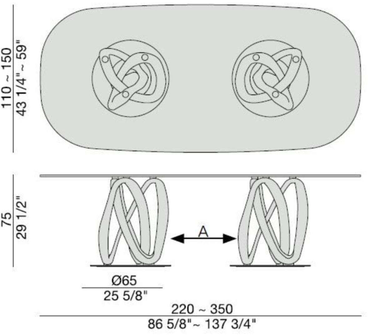 Porada Овальный стол из массива дерева со стеклянной столешницей Iron sun-id-1403824 - Вид №2