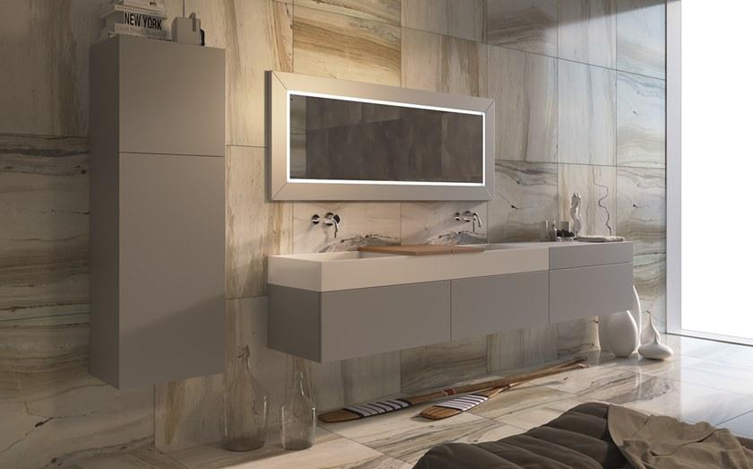 MOMA Design Тумба под умывальник подвесная двойная, прочная поверхность sun-id-1407537 - Вид №2