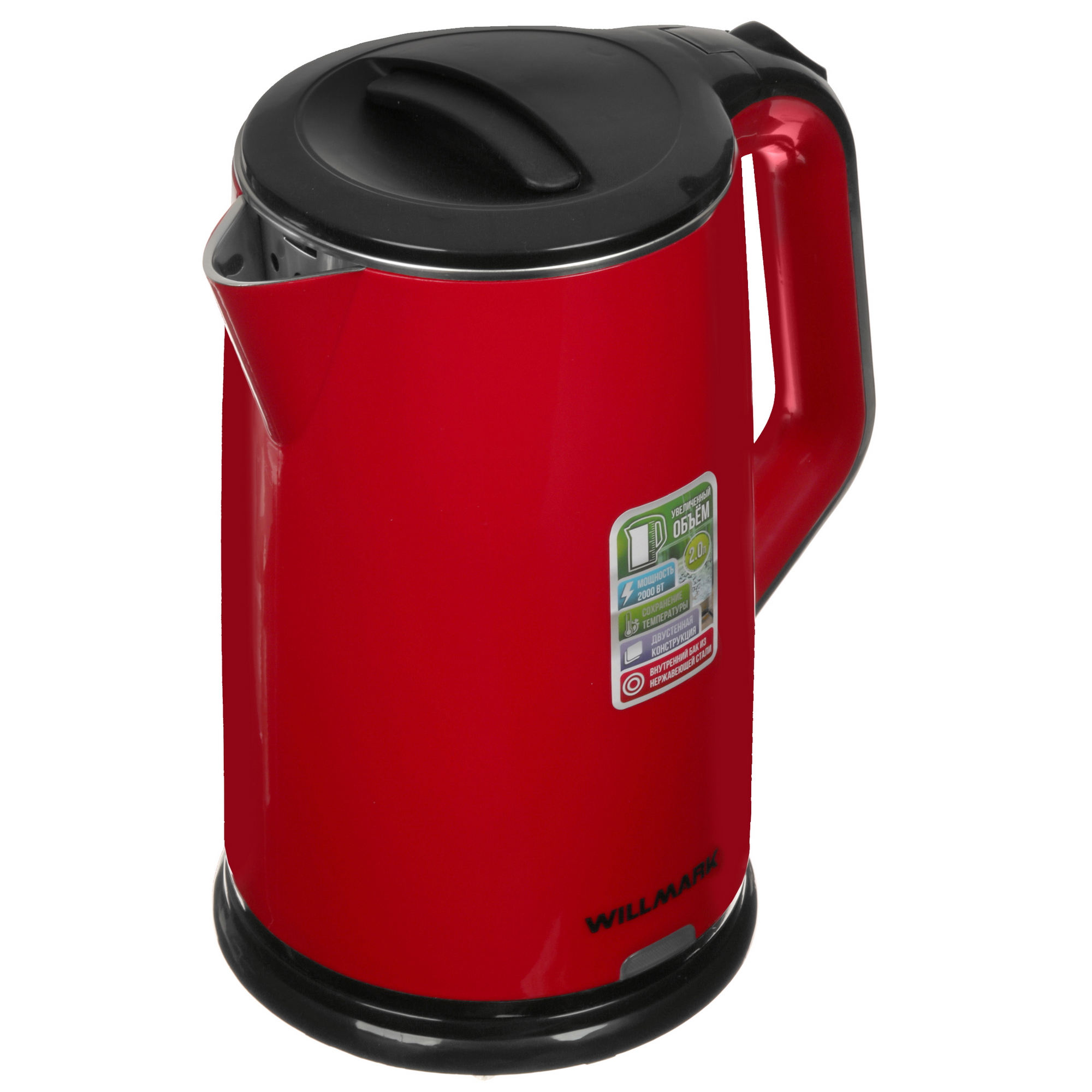 5343861 Электрочайник WILLMARK WEK-2012PS красный STDN-0084900 - Вид №2