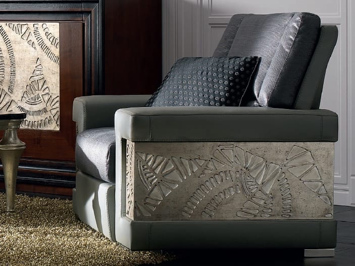 Серебряное кресло с подлокотниками Cantiero ÉTOILE day ARCH-00150389