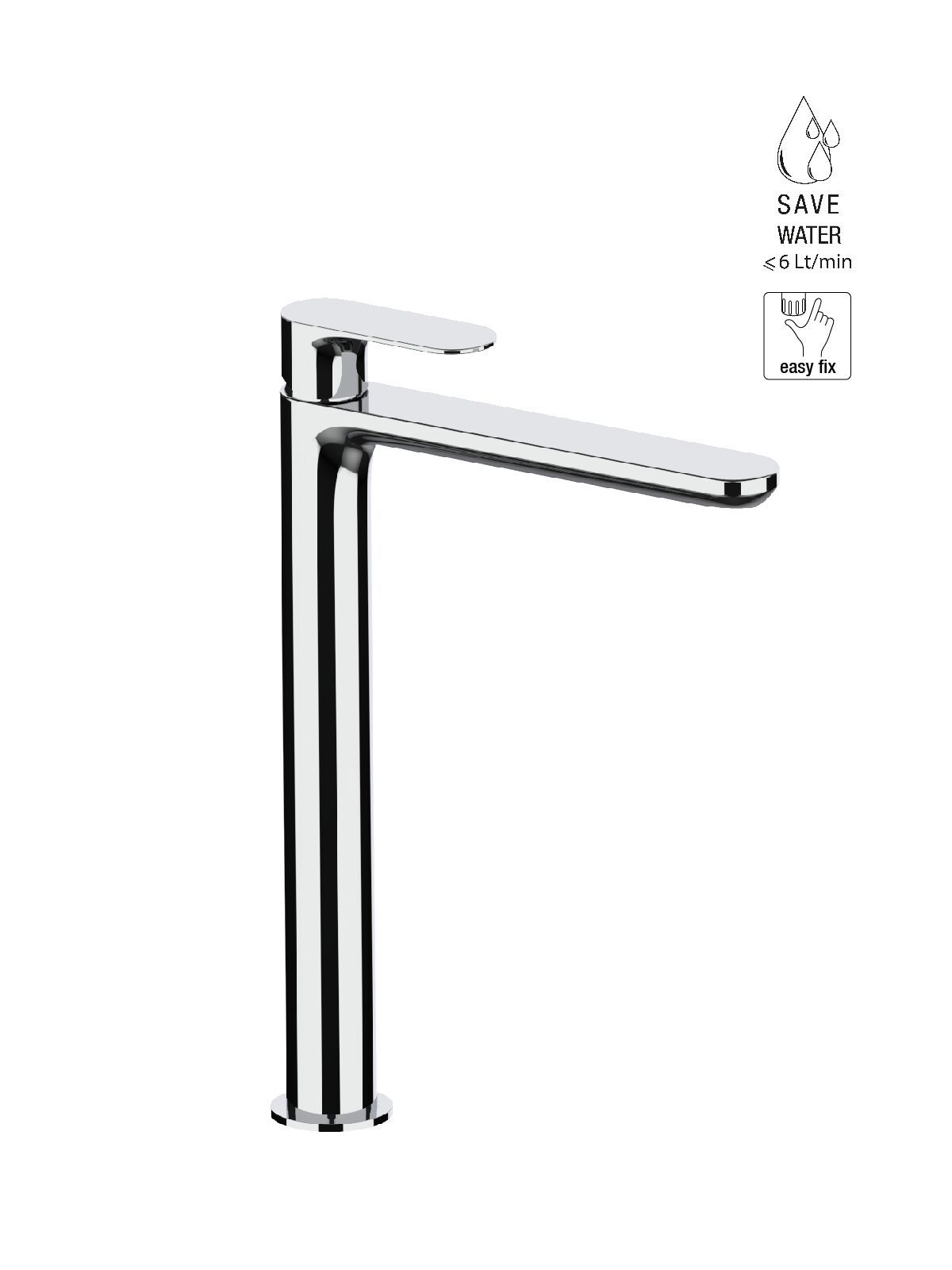 Высокий смеситель для раковины без слива Rubinetterie Frattini Lea ARCH-00096763 - Вид №8