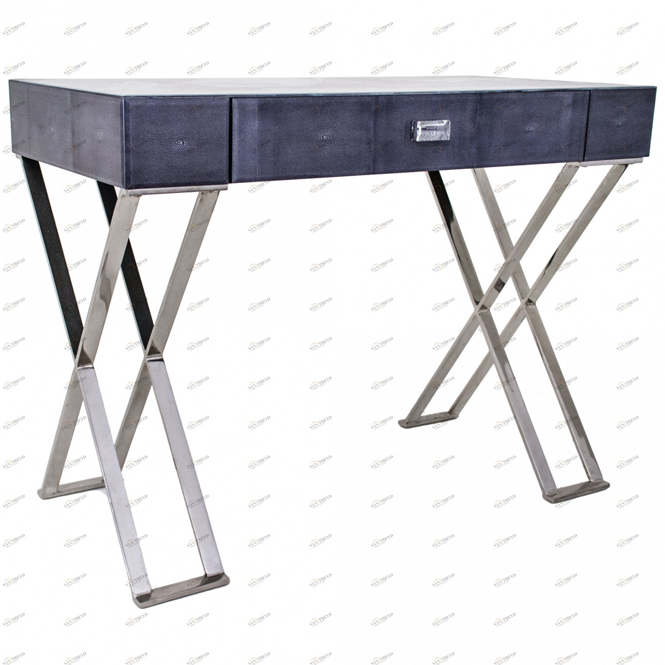 Туалетный столик с ящиком серый, серебро со стеклянной столешницей Sienna RVASTLEY PUSHA 060931 Серый;хром 