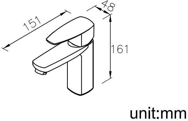 JUSTIME Смеситель для умывальника, однорычажный, из хромированной латуни Pan ii sun-id-1483807 - Вид №2