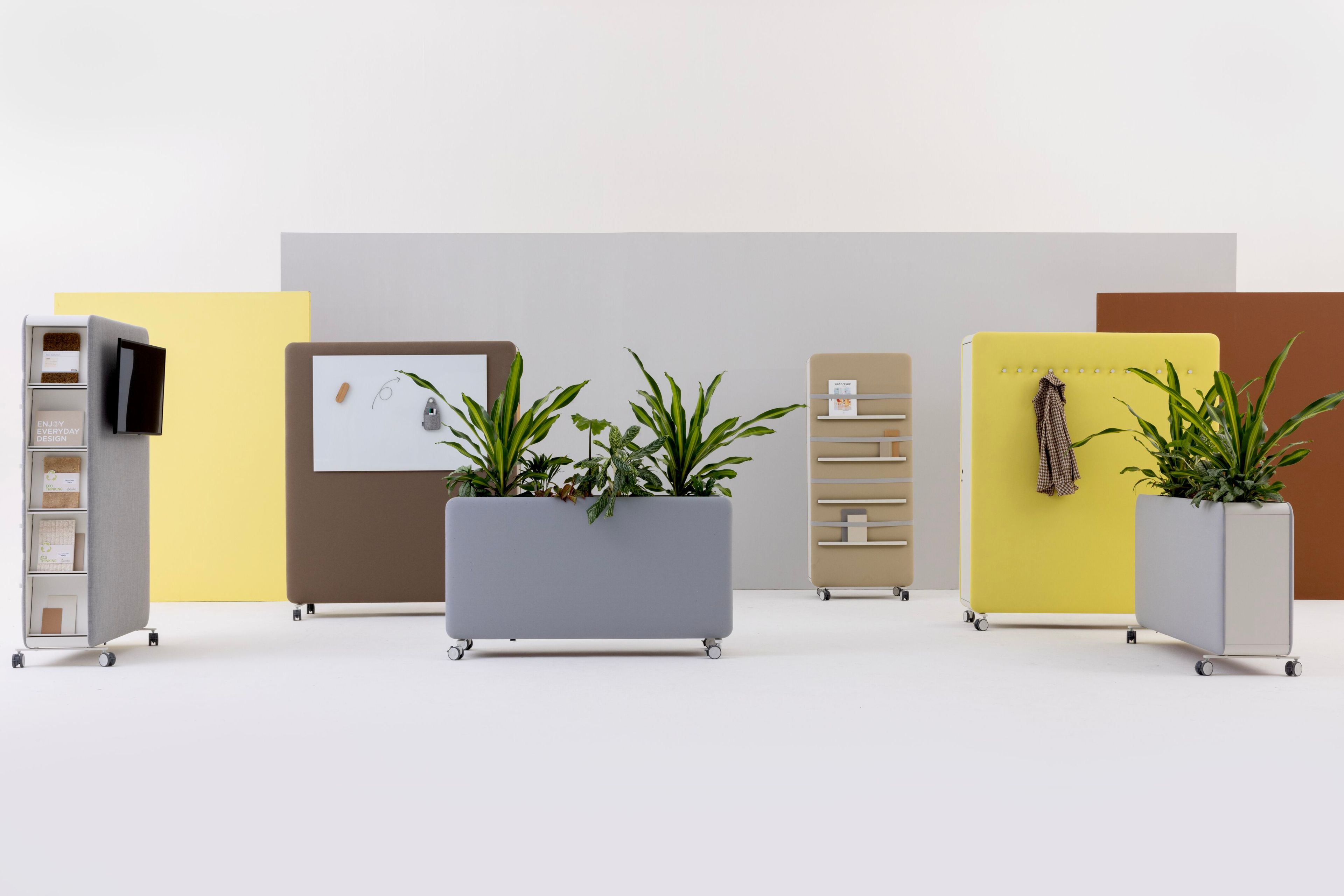 Мобильный звукопоглощающий офисный перегородка из ткани на колесах Cascando подушка ARCH-00041141 - Вид №3