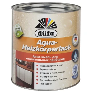 Эмаль для радиаторов Dufa Aqua-Heizkorperlack цвет белый 2.5 л