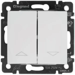Выключатель для жалюзи Legrand VLN, цвет белый 82655700 STLM-2197842