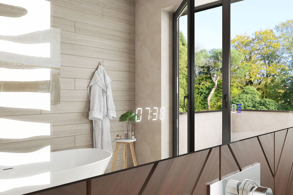 Зеркало Sofia Classic 10001000⨉40⨉700 мм хром VIGO sun-id-665406 - Вид №1