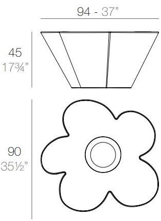 VONDOM Садовый столик / садовый горшок Agatha sun-id-1444350 - Вид №7