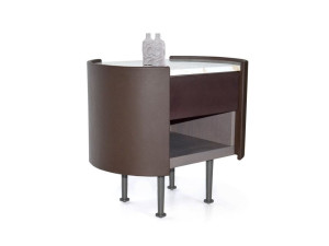 Многослойная овальная тумбочка с ящиками