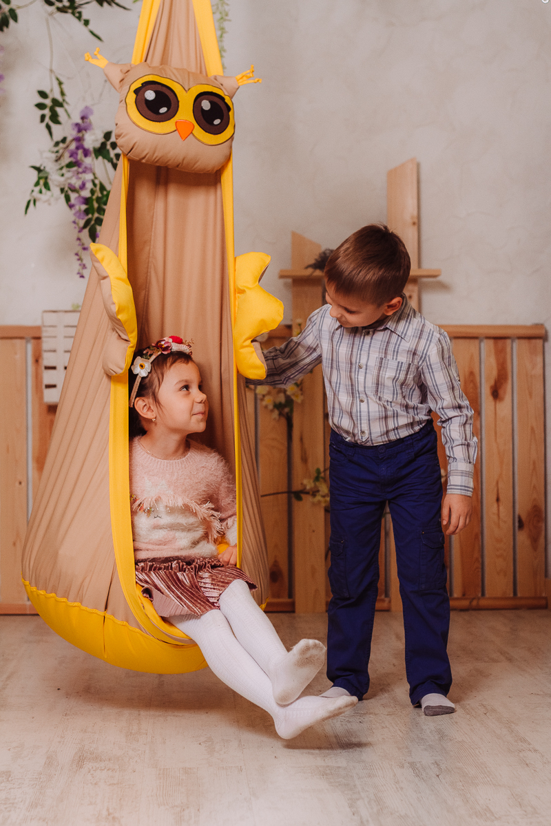 Подвесное кресло-кокон "Сова" ПОКАЧАЙКА  326705 Оранжевый Santreyd  - Вид №2