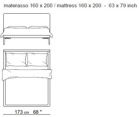 arflex Двуспальная кровать с мягким изголовьем sun-id-1463121 - Вид №1