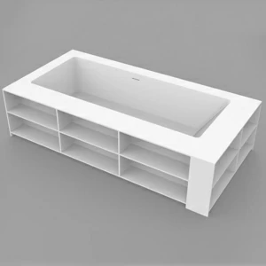 Dimasi Ванна прямоугольная отдельностоящая 2000x1000 Ivory Library D белая