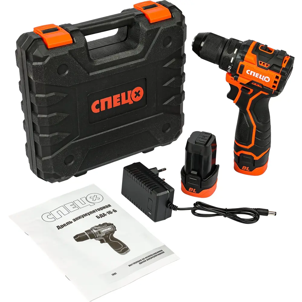 Аккумуляторная дрель-шуруповерт СПЕЦ БДА-16-Б 16В с 2 батареями 89386885 STLM-1432155 - Вид №1