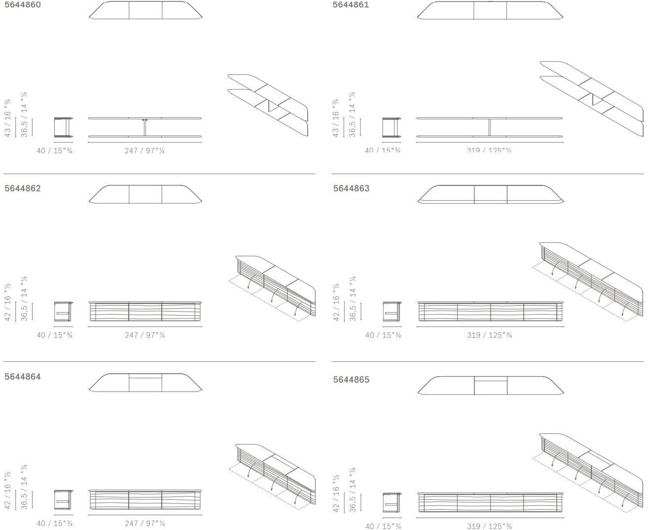 Poltrona Frau Отдельностоящая офисная перегородка из дуба L'ufficio - sistemi direzionali sun-id-1426568 - Вид №6