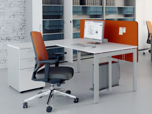 Угловой рабочий стол из меламиновой ткани