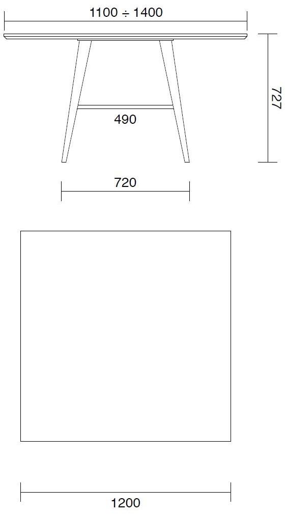 ALMA DESIGN Квадратный обеденный стол из дерева и стекла Magenta sun-id-1350250 - Вид №2