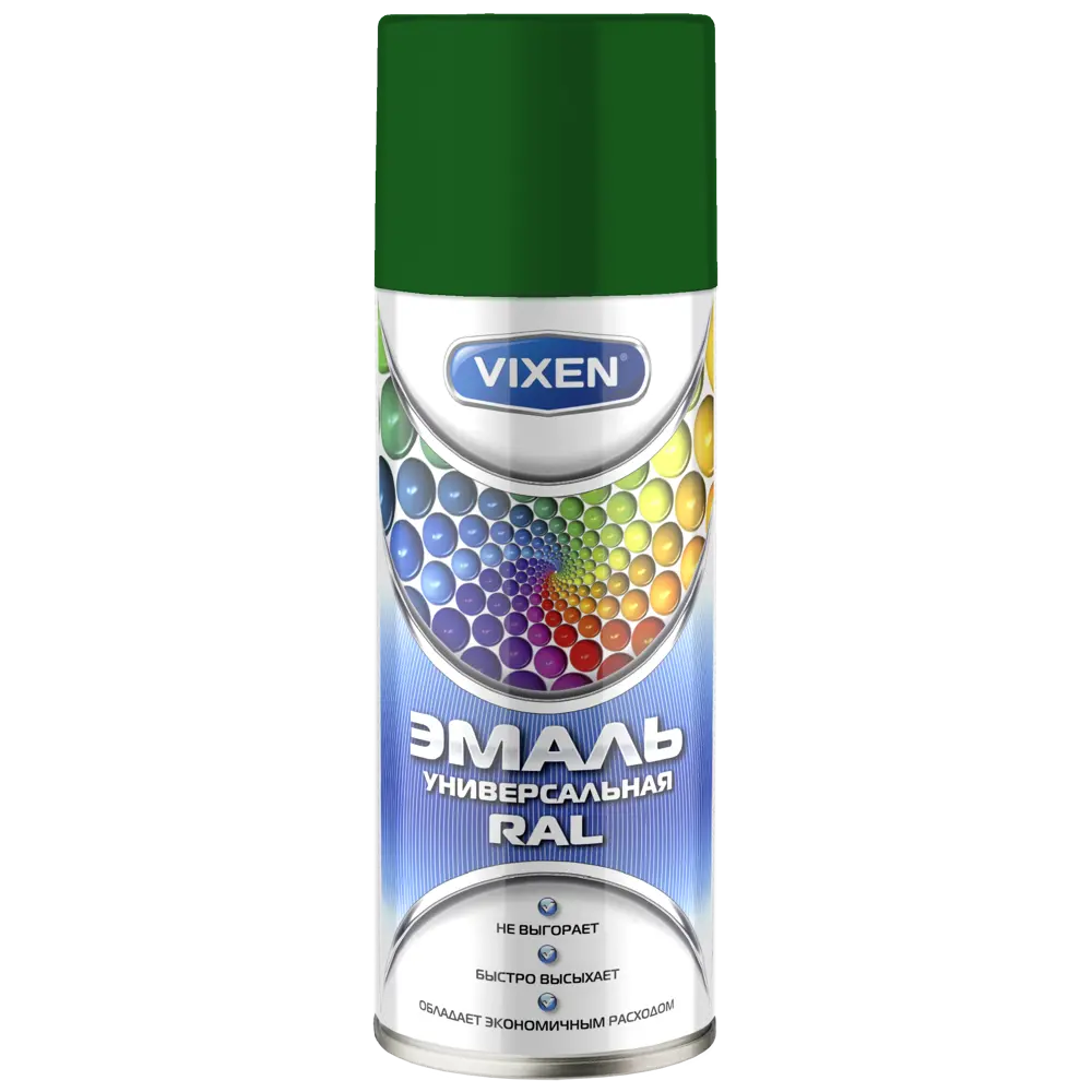Краска аэрозольная Vixen цвет тёмно-зелёный 0.52 л STLM-2066109