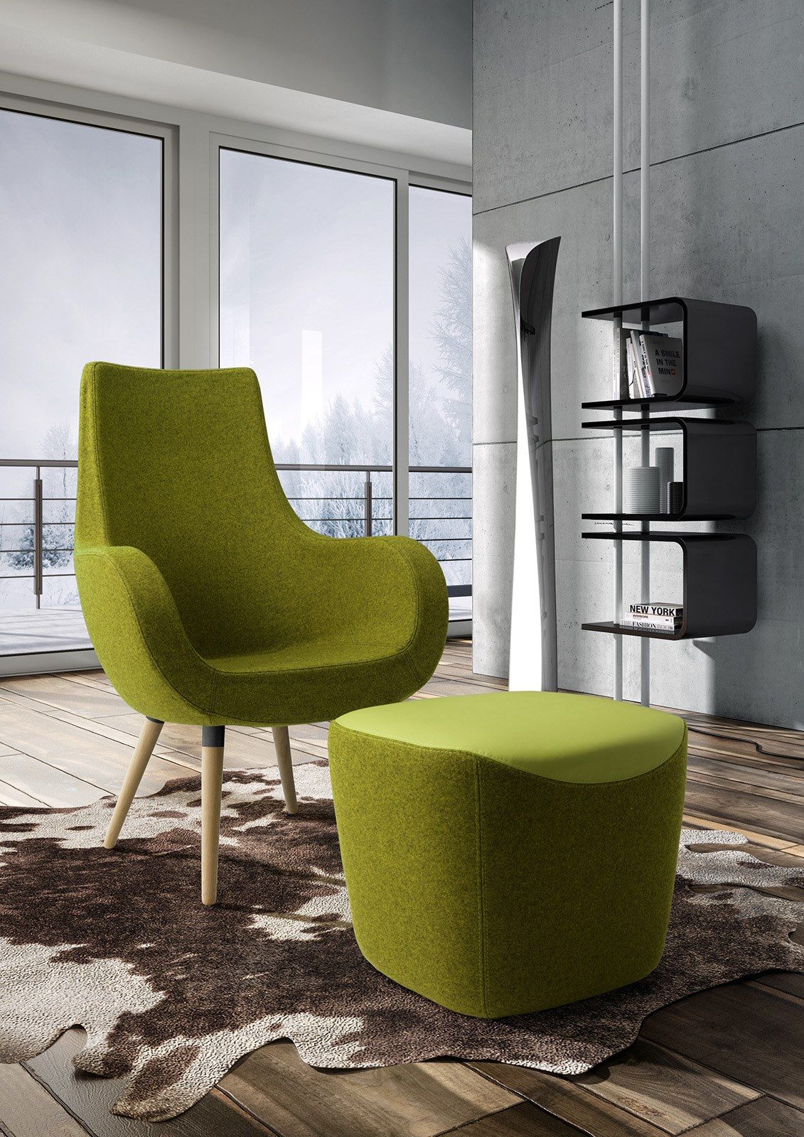 Шерстяное кресло с подлокотниками Leyform Victoria ARCH-00042180 - Вид №4