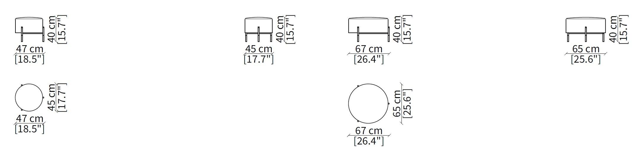 Круглый пуф из ткани Frigerio Кевин ARCH-00107184 - Вид №3