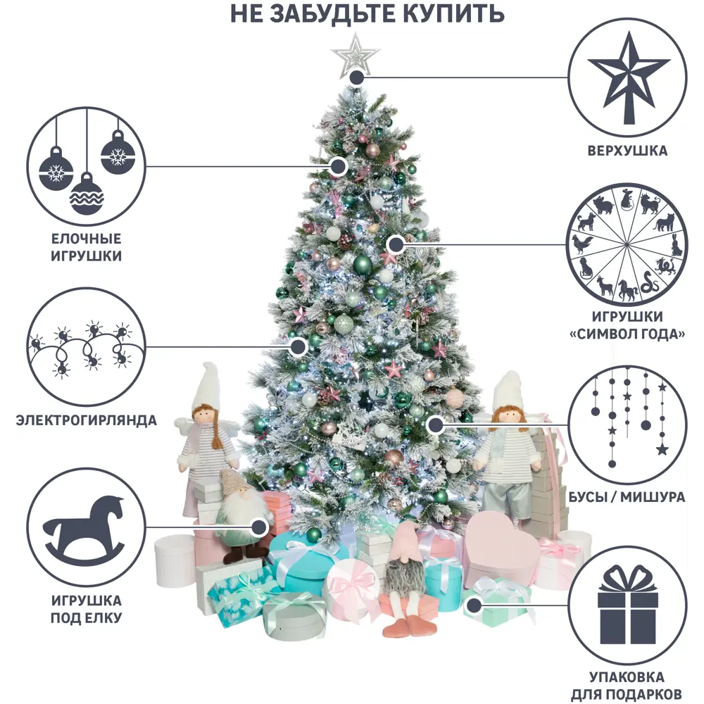 Ель новогодняя искусственная Мелодия 210 см 83506220 STLM-2039871 Santreyd  - Вид №11
