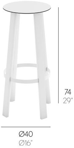 GANDIABLASCO Высокий табурет с подставкой для ног Stack sun-id-1456142 - Вид №3