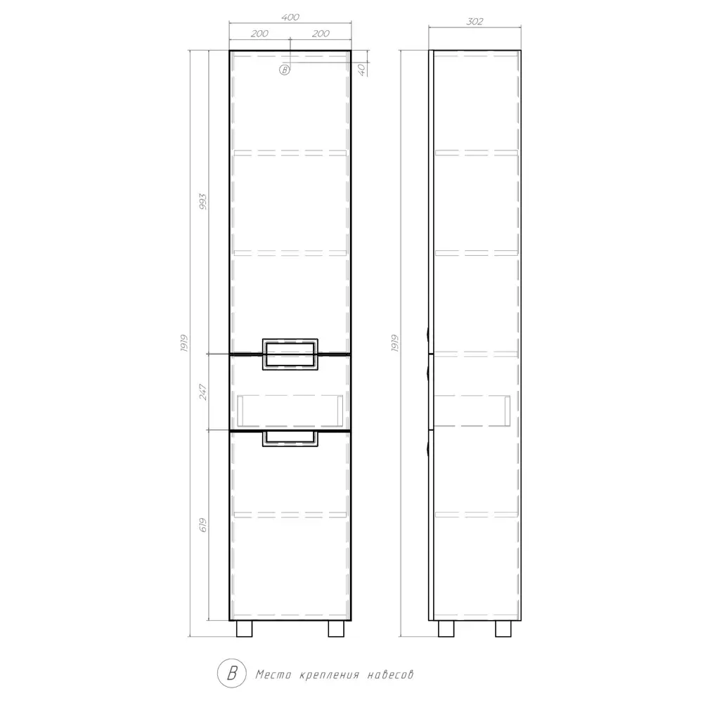 Пенал для ванной VIGO Vento - стильное решение для хранения 89380953 STLM-1486572 - Вид №8