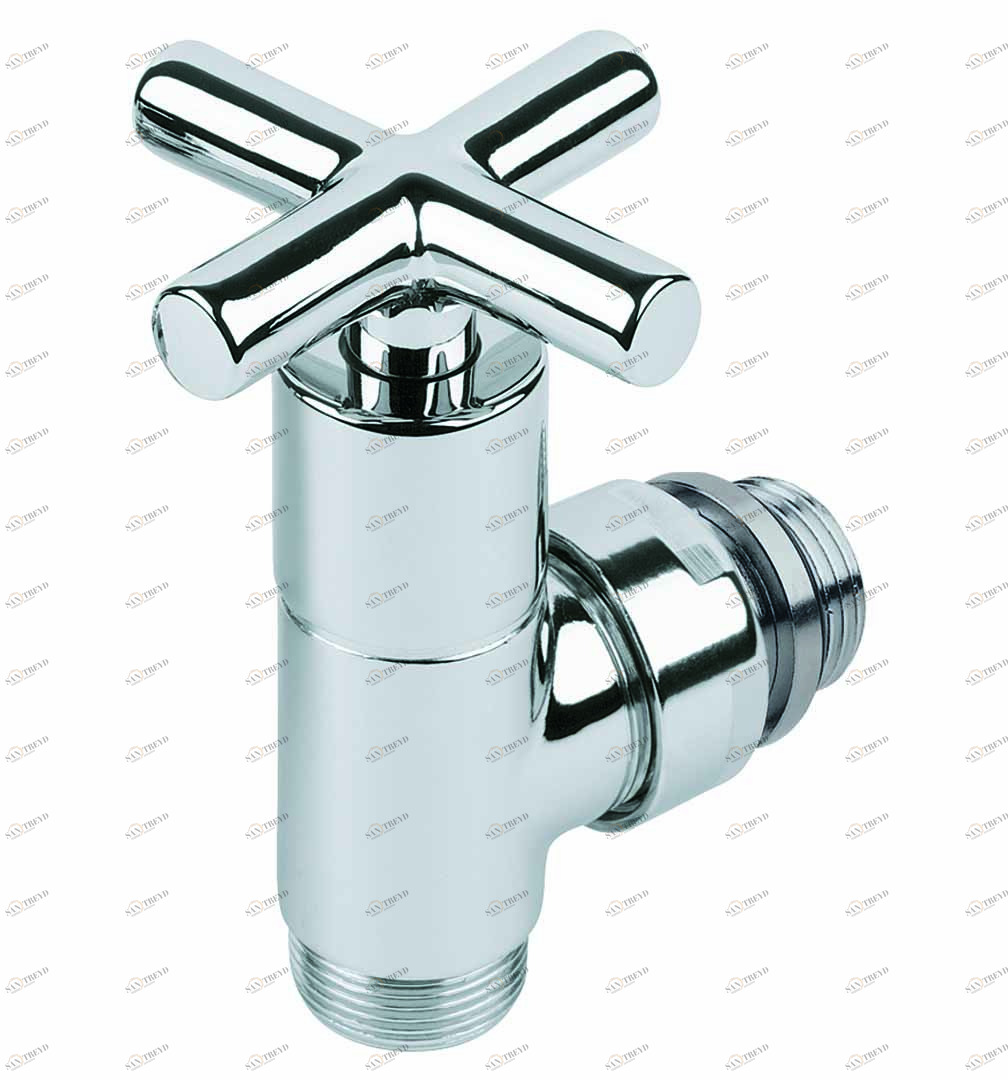 Carlo Poletti V43110I Клапан термостатический, одно/двухтрубный с by-pass и держателем, центральное подсоединение. Версия прямая с подключением медной или пластиковой трубы. Межосевое расстояние 50 мм 