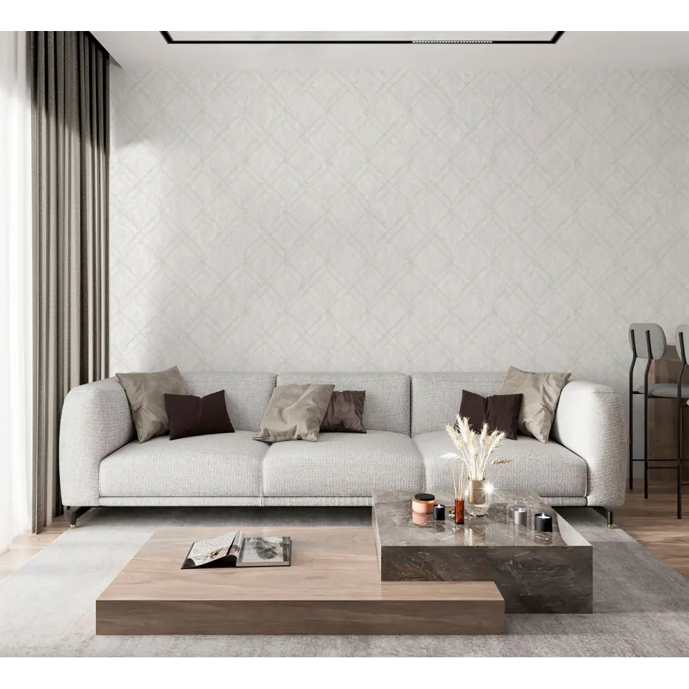 NEW AGE Visconti - Флизелиновые обои белые для стильного интерьера 89369645 STLM-1330645 - Вид №2