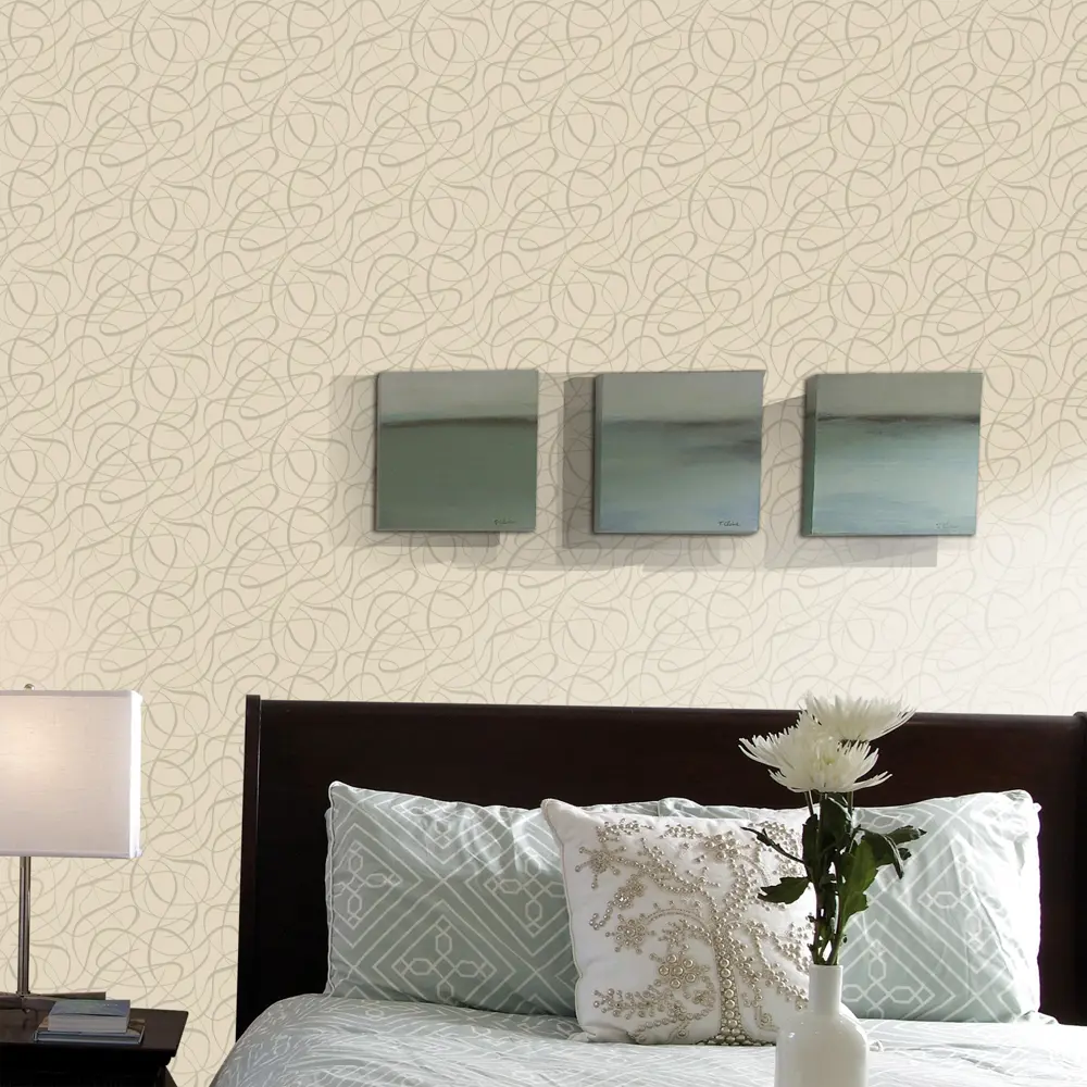 Обои флизелиновые Vlies Line Exclusive Зигзаг бежевые 1.06 м ЭР4017-40 Erismann STLM-2005890 - Вид №2