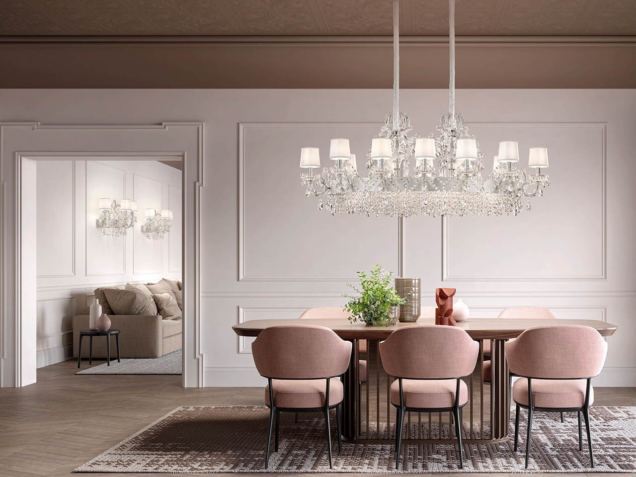 Подвесной светильник с кристаллами Masiero Eternal ARCH-00123573 - Вид №1