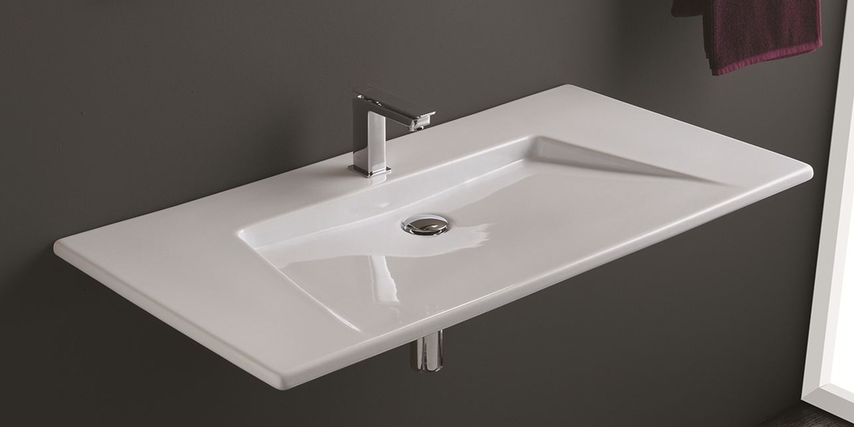 81KR Подвесная раковина настенная овальная Olympia Ceramica  белая  - Вид №1