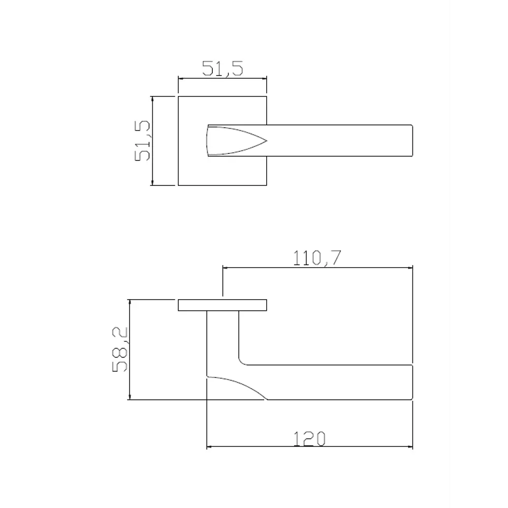 EDSON Дверные ручки EDS-164Н-Q2 хром для межкомнатных дверей 85168444 STLM-0059329 - Вид №4