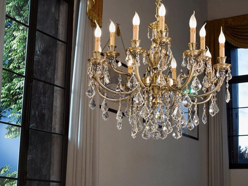 Possoni Illuminazione Атласная люстра с кристаллами swarovski® Windsor 888/8+4-sw/p - Вид №1