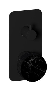 Встроенный смеситель для душа с двухходовым дивертером WE ARE IB mr310np_2 Matt Black Marmo