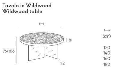 Lago Круглый деревянный стол Air sun-id-1513678 - Вид №4