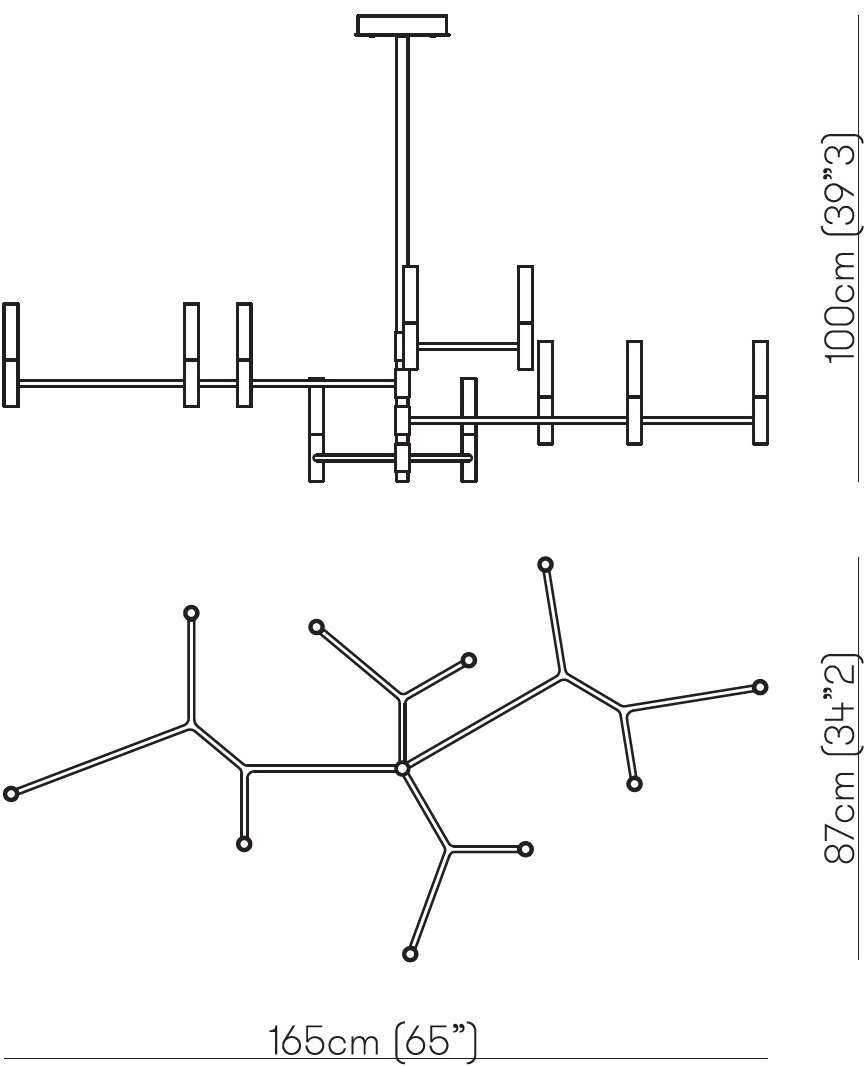 VeniceM Люстра из латуни с диммером Root sun-id-1358714 - Вид №3