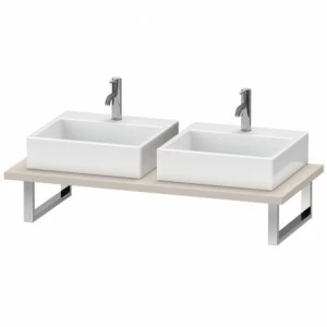 DS105C09191 DuraStyle Консоль для накладной и встраиваемой сверху раковины компакт Серо-коричневый декор
