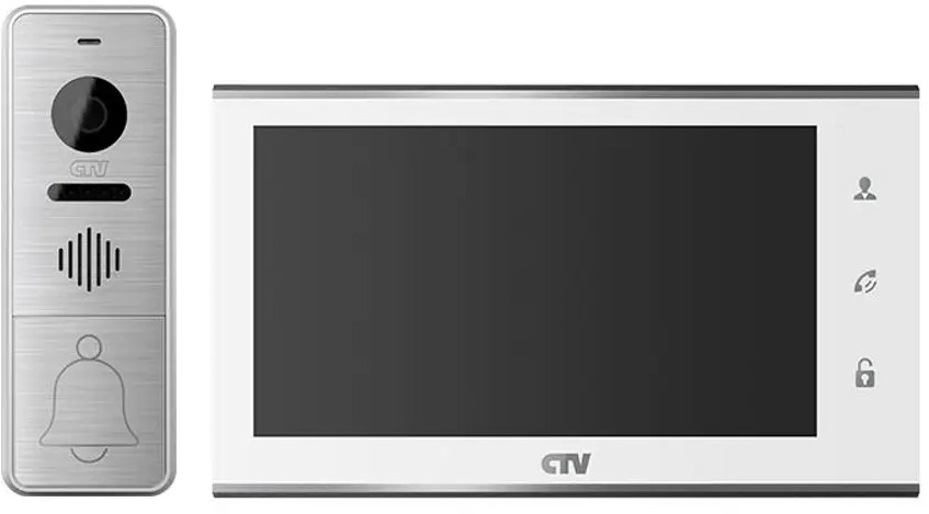 90601005 Комплект видеодомофона CTV DP4705AHD W 7" цвет белый STLM-0301309