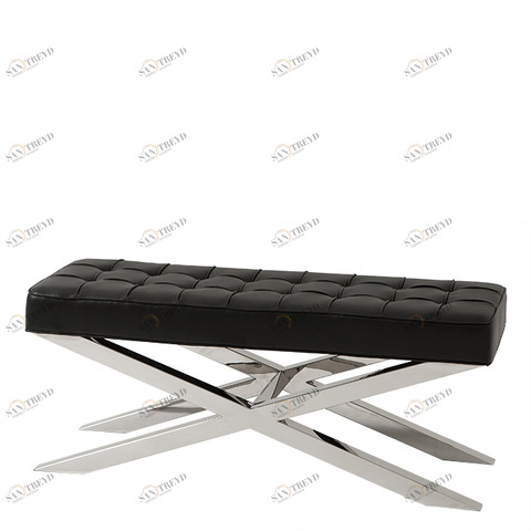 Скамейка Beekman Place от Eichholtz Черный/темный Хром EICHHOLTZ ДИЗАЙНЕРСКИЕ, EICHHOLTZ 060440 Хром 