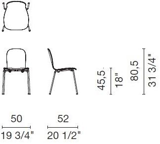 Cappellini Штабелируемый стул из ламината  Lc_1  - Вид №3