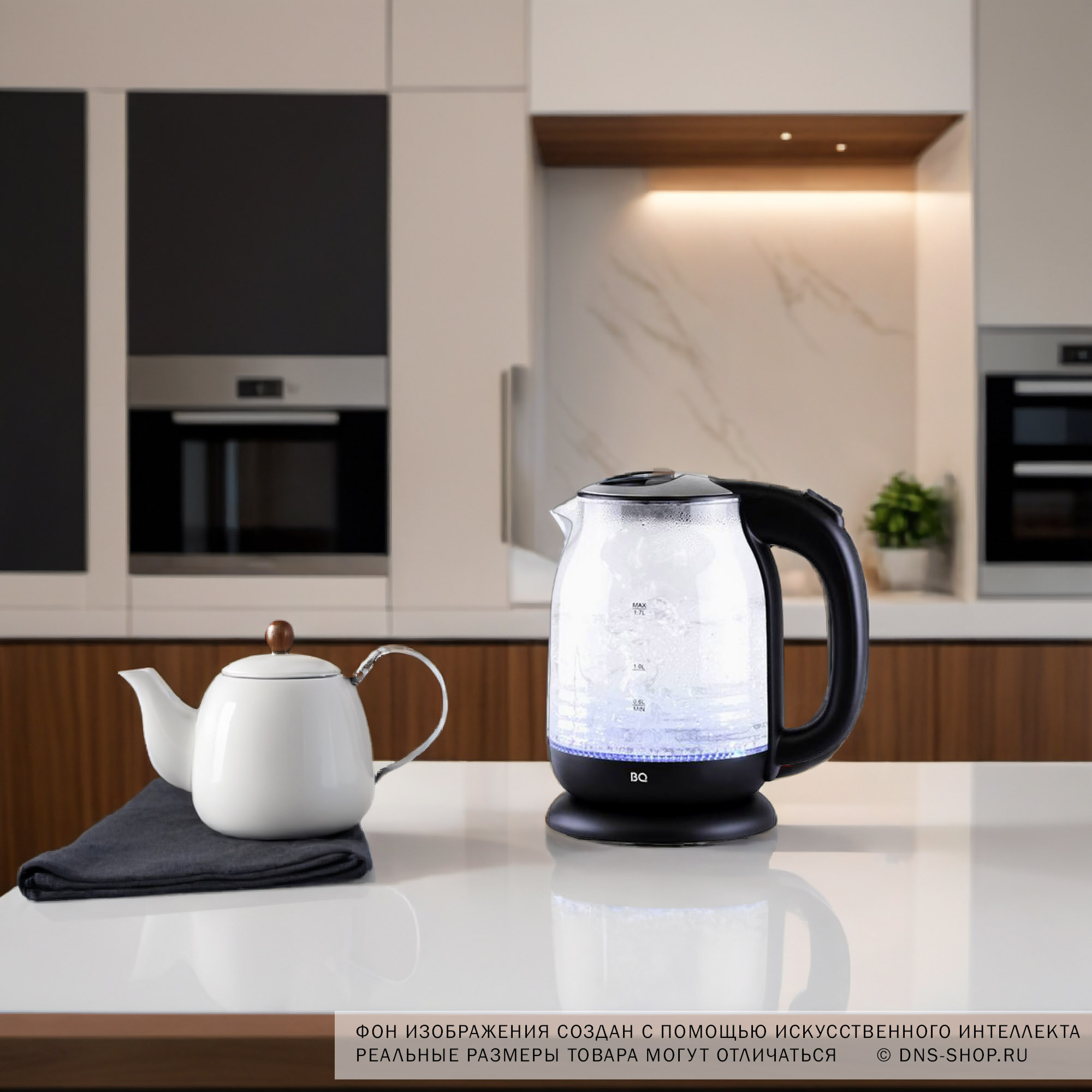 8194666 Электрочайник BQ KT1833G черный STDN-0101089 - Вид №7