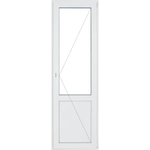 Балконная дверь ПВХ Deceuninck одностворчатая правая поворотная 2130x700 мм (ВхШ) двухкамерный стеклопакет белый