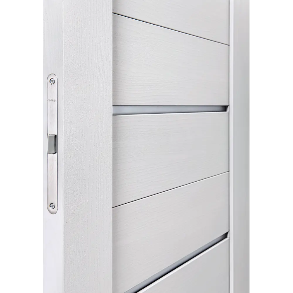 Дверь межкомнатная со стеклом Аккорд 80x200 см Hardflex цвет светло-серый с замком и петлями 89407883 STLM-2161746 PORTIKA  - Вид №3