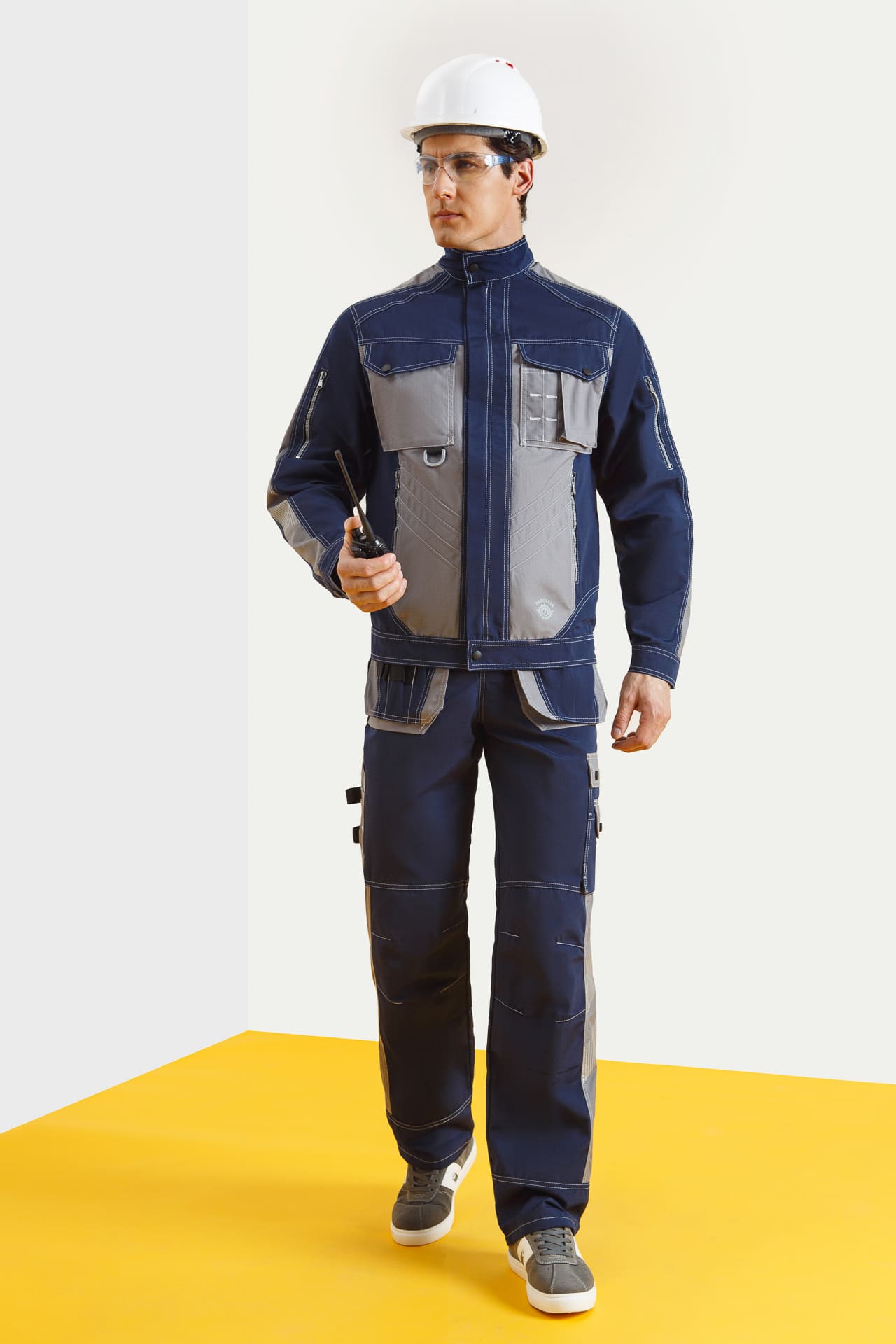 68832 Костюм "Прогресс" темно-синий с серым  Летняя спецодежда  размер 44-46/170-176  - Вид №7