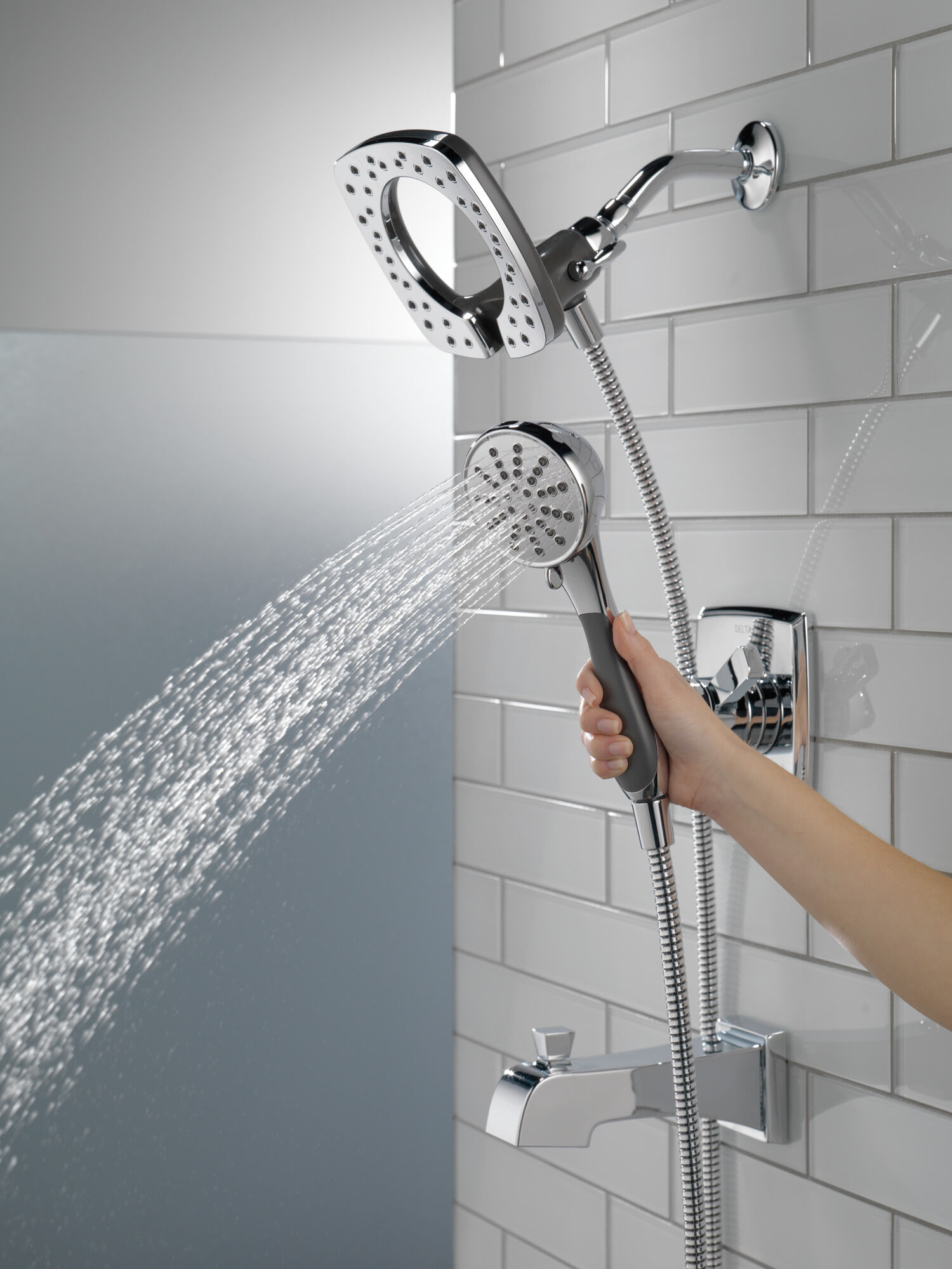 T17464-I Облицовка для душа Monitor® серии 17 с In2ition® Delta Faucet Ashlyn Хром  - Вид №15